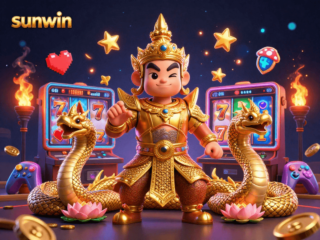Experience thrilling slot action with sunwin's vibrant gaming characters and dynamic elements.