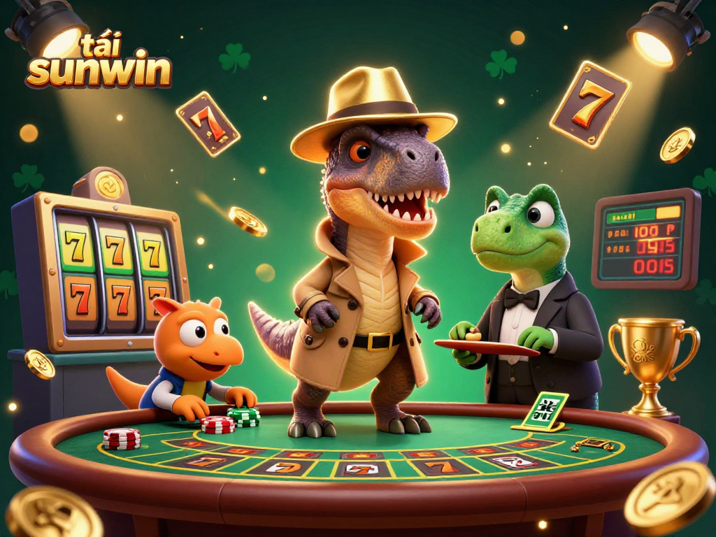Experience 3D casino thrills and download tải sunwin as a velociraptor plays blackjack under scrutiny.