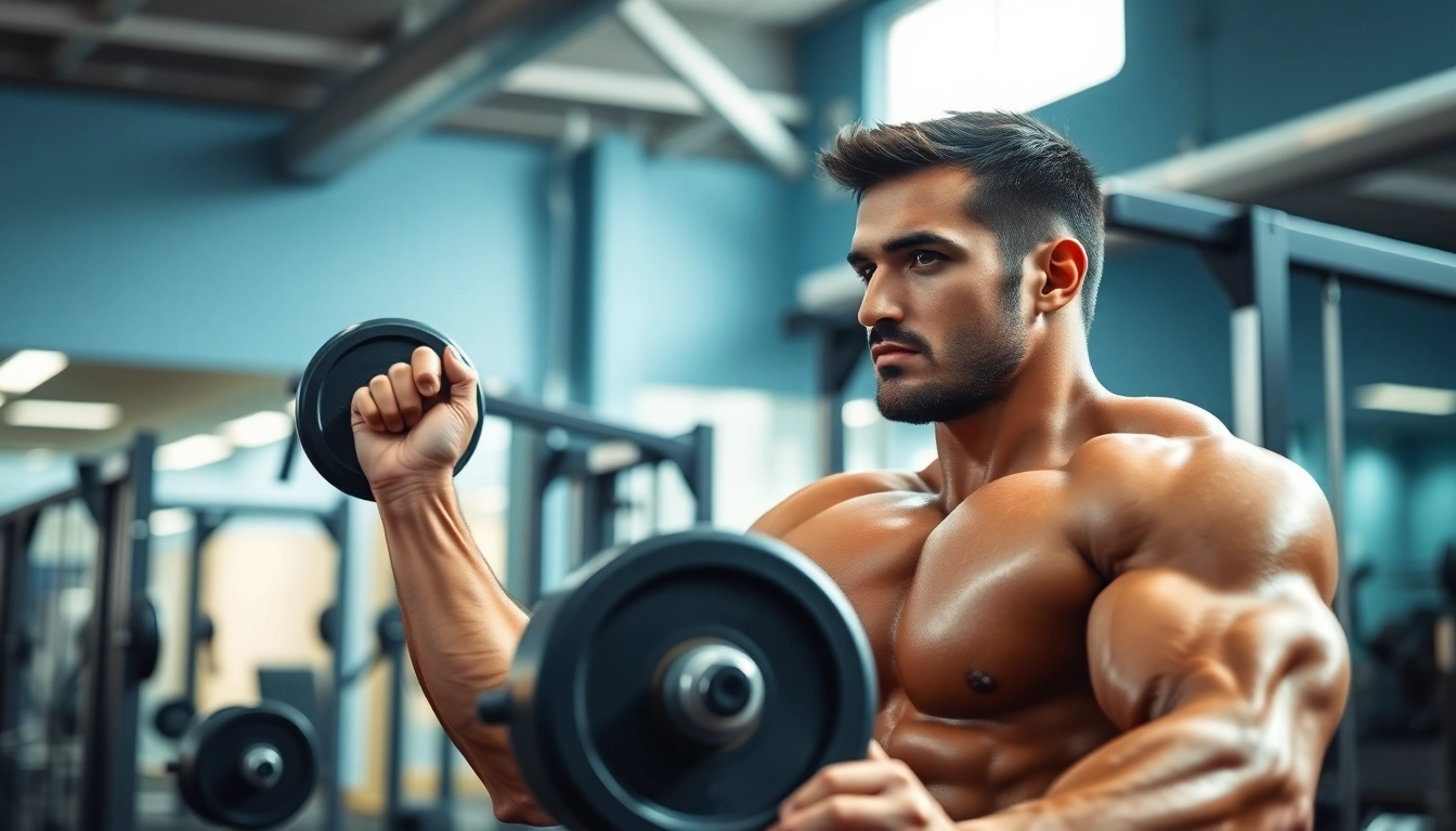 Trenobal Trenbolone Compound in use by a focused fitness model during strength training.