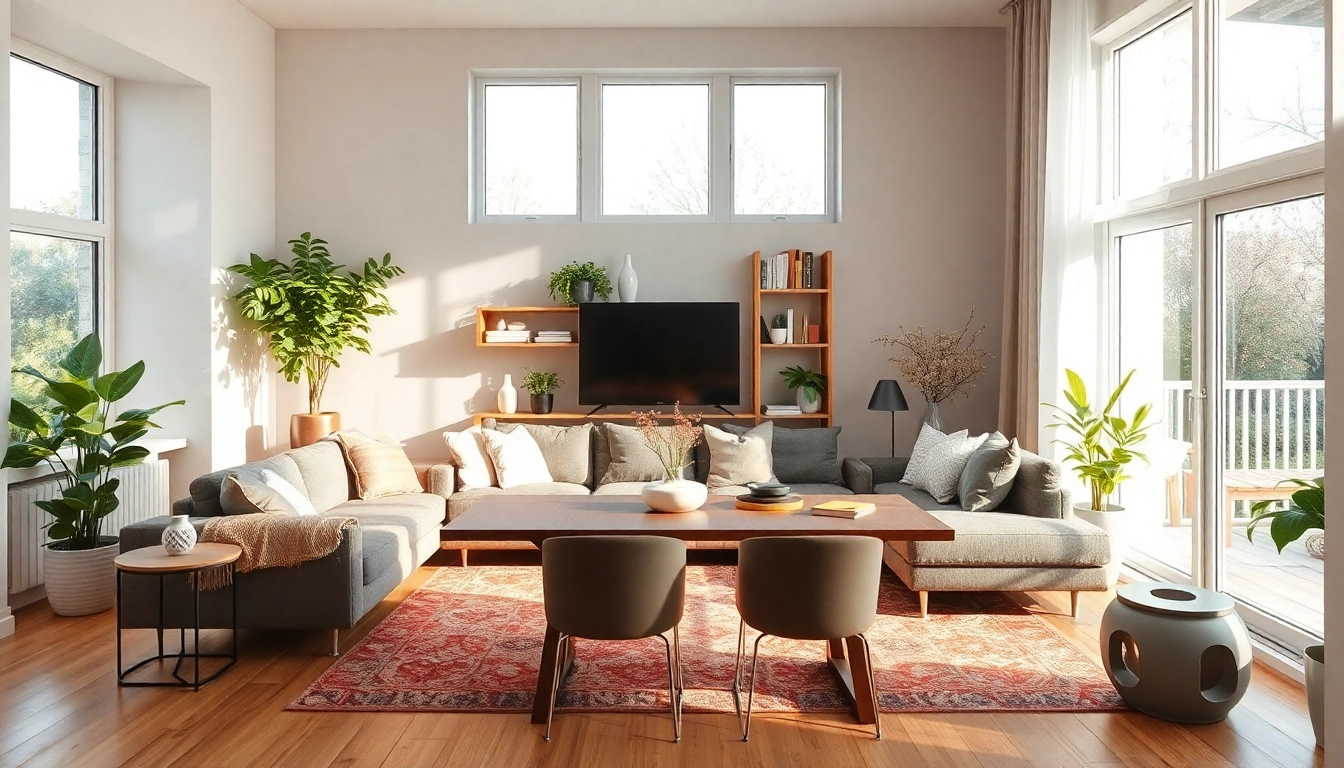 Raumgestaltung, die Individualität und Harmonie betont